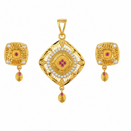 Pendant and earrings